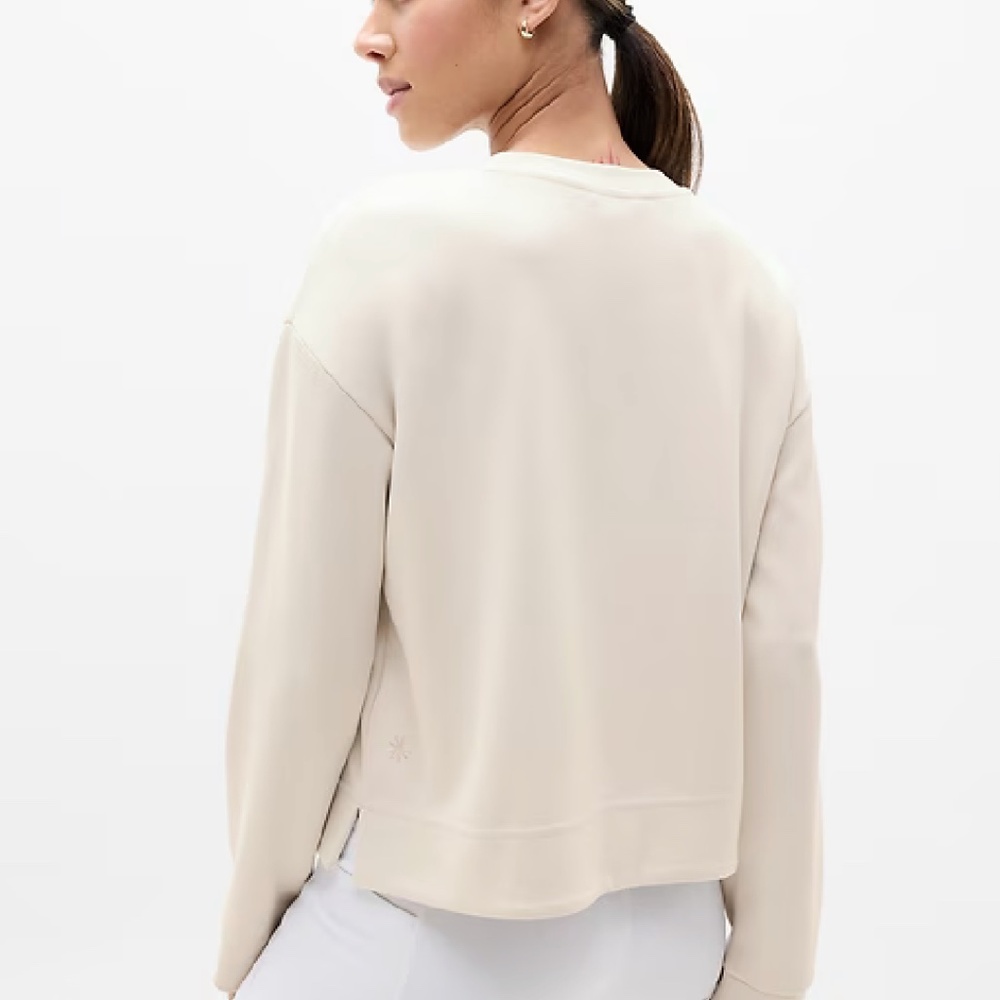 Athleta Seasoft Crewneck Sweatshirt Size XXS Bone - Picture 8 of 12